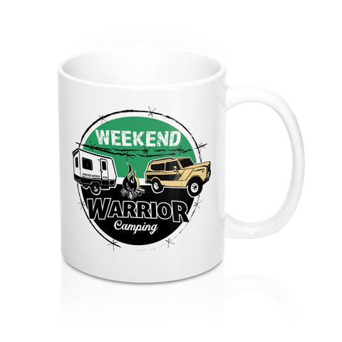 WEEKEND WARRIOR RETRO ART MUG