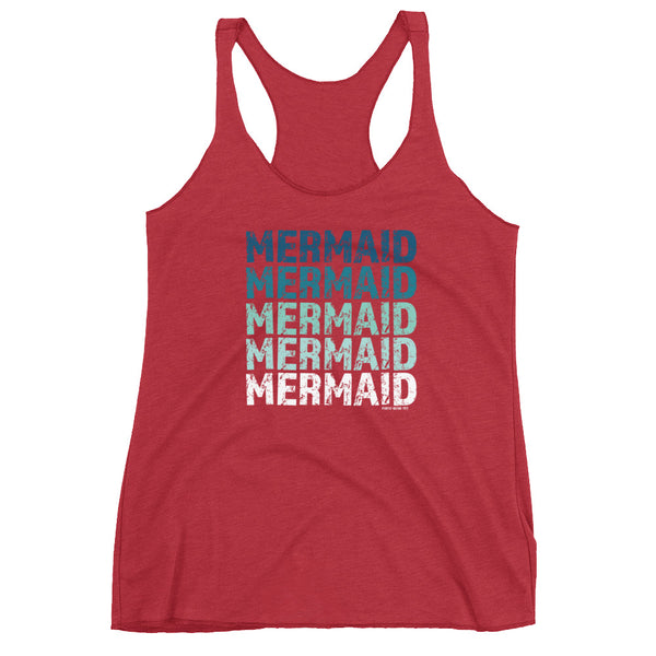 MERMAID LOGO REPEAT WOMEN'S RACERBACK TANK