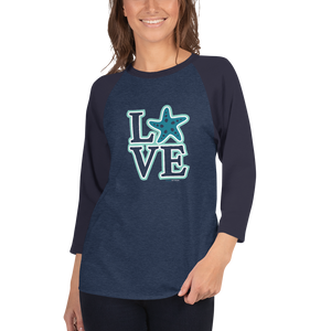 Mermaid Ocean "LOVE" 3/4 raglan