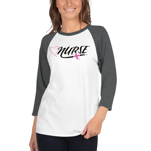 LOVING NURSE 3/4 RAGLAN WOMENS SHIRT