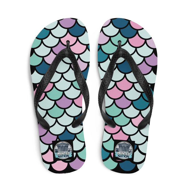 MERMAID SCALES FLIPFLOPS by PRINTEDNATION