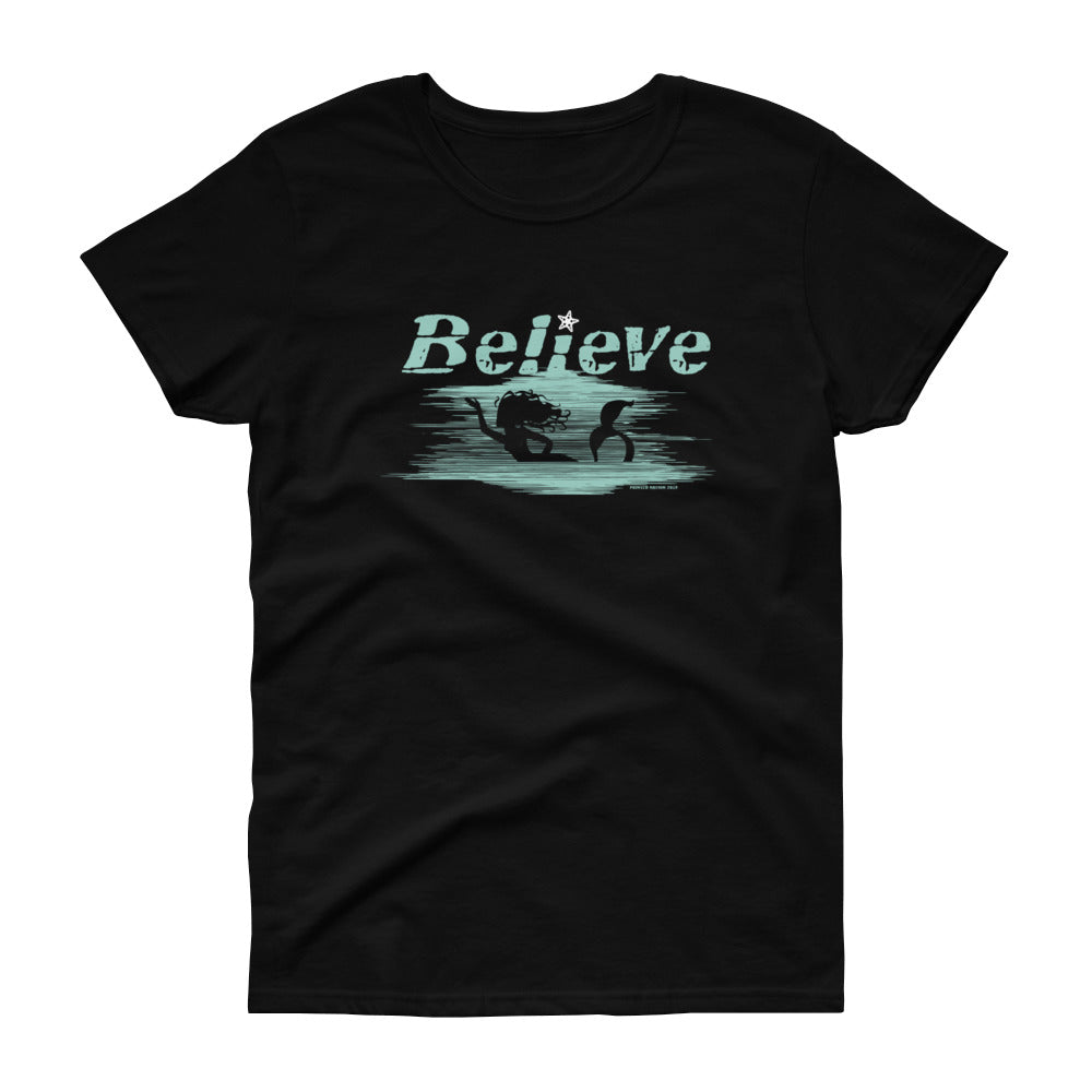 BELIEVE IN MERMAIDS WOMEN'S T-SHIRT