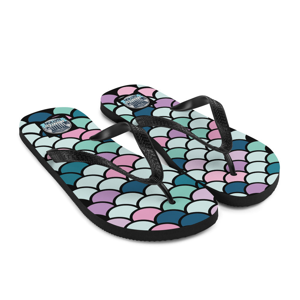 MERMAID SCALES FLIPFLOPS by PRINTEDNATION